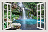 Waterfall 3D Window View Wall Sticker