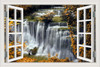 Waterfall 3D Window View Wall Sticker