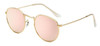2017 New Sunglasses Women Rose Gold Metal Frame Circle Glasses Mirrored Brand Designer Round Sun Glasses for Women Lunette