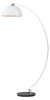 One Light White Black And Polished Chrome White Metal Shade Floor Lam - Style: 7276240