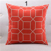 Vibrant Geometric Pattern Throw Pillows, Red, Navy, Yellow