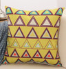 Yellow Triangle Geometric, Retro Pattern Throw Pillows