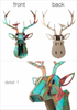 Artificial Deer Head Wall Decor 3D Puzzle