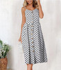 Midi Button Backless Dress