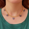 Punk Gold Color Butterfly Pendant Necklace