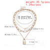 Multi Layer Lover Lock Pendant Choker Necklace