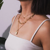 Multi Layer Lover Lock Pendant Choker Necklace