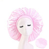 Pink Extra Large Wide Band Silky Bonnet