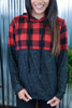 Tribal Print Patchwork Hoodie