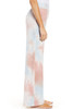 Multicolor Deep V-neck Dropped Shoulder Tie-dye Pajama Set