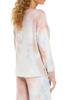 Multicolor Deep V-neck Dropped Shoulder Tie-dye Pajama Set