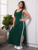 Plus-size split thigh tank dress