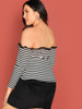 Plus-size off shoulder tee