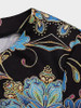 Women's Shift Dress Knee Length Dress - Half Sleeve Floral Print Summer V Neck Hot Casual vacation dresses Loose Blue M L XL XXL 3XL
