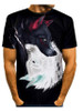 Men's 3D Wolf Animal T shirt 3D Print 3D Print Short Sleeve Daily Tops Casual Black Men's 3D Wolf Animal T shirt 3D Print 3D Print Short Sleeve Daily Tops Casual Black