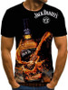 Men's Graphic Beer Plus Size T-shirt Print Short Sleeve Weekend Tops Streetwear Round Neck Black Yellow Orange / Summer