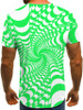 Men's 3D Graphic Plus Size T-shirt Print Short Sleeve Casual Tops Streetwear Exaggerated Round Neck Black Blue Purple / Summer