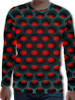 Men's Geometric 3D Graphic T-shirt Print Long Sleeve Casual / Daily Tops Basic Streetwear Round Neck Red