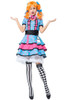 BFJFY Women Halloween Circus Clown Performance Cosplay Dress