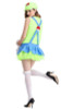 BFJFY Halloween Womens Super Mario Dress Bar Maid Cosplay Costume