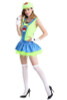 BFJFY Halloween Womens Super Mario Dress Bar Maid Cosplay Costume