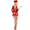 BFJFY Women's Sexy Red Police Mini Dress Cop Cosplay Halloween Costume