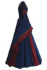 BFJFY Women Medieval Long Gown Dress Victorian Cosplay Flare Halloween Costume