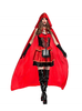 BFJFY Women's Sexy Red Hood Costume Dress With Attached Hood Cape Halloween Costume