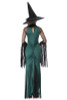 BFJFY Halloween Women's Costume Green Tassel Witch Cosplay Dress Outfit