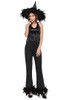 BFJFY Women Halloween Black Witch Trouser Cosplay Costume