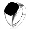 Hagat™️ Black Stone Silver/Gold ring for Men and Women