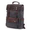 Backpack men waterproof canvas vintage large travel rucksack laptop bag real cow leather college students school bookbag