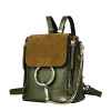 Backpack women popular metal rings mini chain shoulder leather vintage summer school