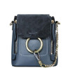 Backpack women popular metal rings mini chain shoulder leather vintage summer school