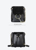 Backpack women popular metal rings mini chain shoulder leather vintage summer school