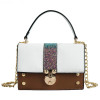 Handbags women's wave fashion super fire chain shoulder messenger sequin stitching horizontal square