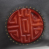 Handbags women genuine leather real bucket shoulder messenger cross-body mooncake embossed