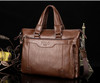 Briefcase male famous brand fashion simple business pu leather laptop casual travel bags shoulder