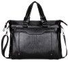 Briefcase male famous brand fashion simple business pu leather laptop casual travel bags shoulder