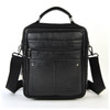 Handbag men genuine real leather shoulder bag classic retro messenger cross body 5 zip practical satchel work business
