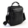 Handbag men genuine real leather shoulder bag classic retro messenger cross body 5 zip practical satchel work business