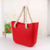Handbag women beach handles classic trim mini fashion silicone shoulder shopping top waterproof evening bag