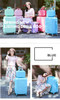 Rolling suitcase women 2pcs/set fashion 20/22/24/28 inch students trolley cosmetic bag case travel spinner password luggage