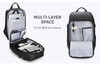Backpack for man 15 inch laptop waterproof functional bag with usb port travel