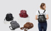 Backpack women purse anti theft small convertible pu leather shoulder