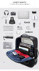 Backpack men computer schoolbags waterproof school leather fashion travel usb charge
