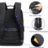 Backpack men computer schoolbags waterproof school leather fashion travel usb charge