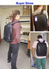 Backpack men computer schoolbags waterproof school leather fashion travel usb charge