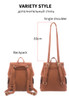 Backpack women shoulder function bag material pu leather travel