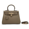 Handbags women's leather lychee pattern shoulder large capacity small square package top layer